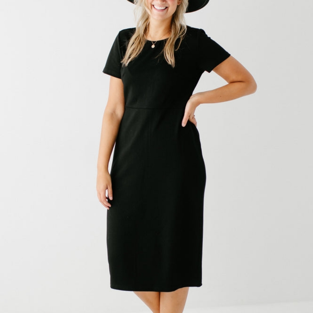 Main Street Exchange "Spencer" Ponte knit midi dress - Large